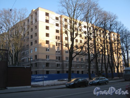 Ул. Академика Лебедева, дом 37а, литера Б. Фрагмент строящегося здания. Фото 20 марта 2013 г.