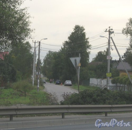 Старо-Паново, Земская ул. Общий вид с Лиговского путепровода. Фото 9 сентября 2013 г.