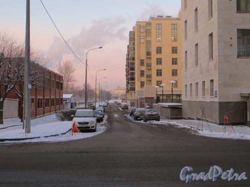 Перспектива Орловской улицы от Тверского переулка в сторону Невы. Фото 24 января 2014 г.
