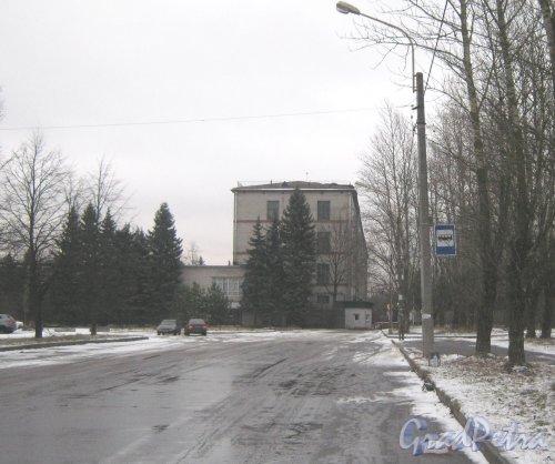Красное Село (Горелово), ул. Заречная, дом 2а. Вид с пересечения Аннинского шоссе и Заречной ул. Фото 4 января 2014 г.