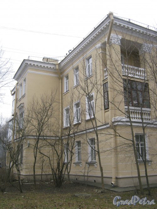Город Пушкин, Железнодорожная ул., дом 10. Фрагмент здания. Фото 1 марта 2014 г.