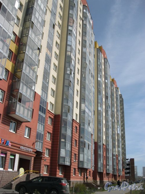 Парашютная ул., дом 33, корпус 1. Общий вид фасада здания. Фото 25 апреля 2014 г.