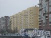 Беговая ул., дом 7, корпус 1. Вид с пересечения улиц Савушкина и Беговой. Фото 8 января 2015 г.