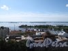 Город Выборг. Вид с Часовой башни на Южную гавань и остров Твердыш. Фото июль 2009 г.