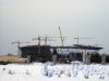 Ул. Южная дорога, дом 25. Вид со стороны ТРК «PiterLand» на строительство стадиона. Фото 8 января 2015 г.