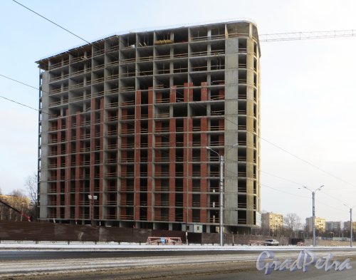 Строительство одного из корпусов жилого комплекса «Пять Звёзд». Фото 5 января 2015 года.