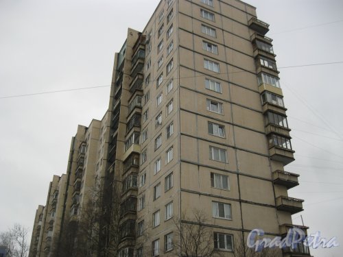 Белорусская ул., дом 12, корпус 1. Фрагмент здания. Вид с Ленской ул. Фото 12 февраля 2015 г.