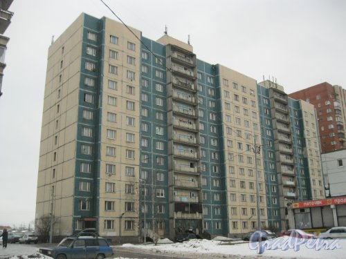 Белорусская ул., дом 6. Вид со стороны дома 8. Фото 12 февраля 2015 г.