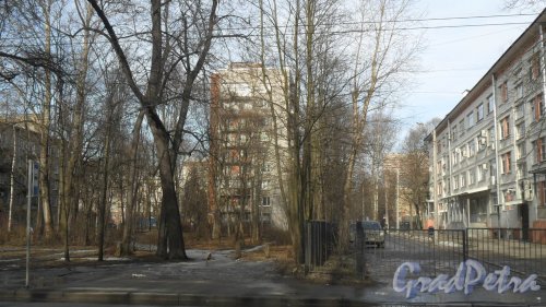 Новороссийская улица, дом 16. Вид дома с улицы Новороссийская. Фото 6 марта 2015 года.