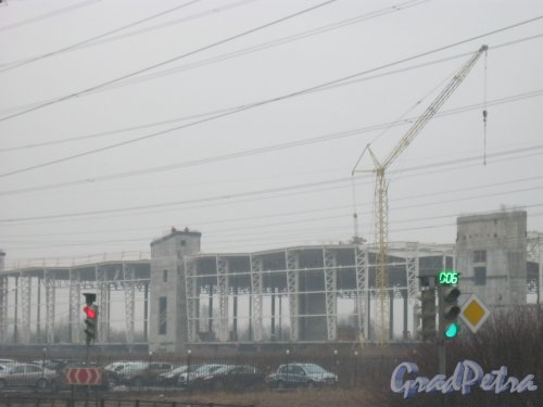 Ул. Передовиков, дом 18. Строительство здания на территории. Фото 8 марта 2015 г.