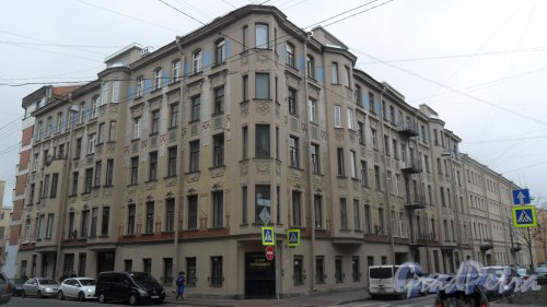 6-я Красноармейская улица, дом 14 / улица Егорова, дом 19. Дом с капитальным ремонтом 1907 года постройки. Фото 17 апреля 2015 года.