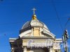 Купол часовни Св. благоверного князя Александра Невского «у дамбы Тучкова моста». Фото 5 августа 2015 года.