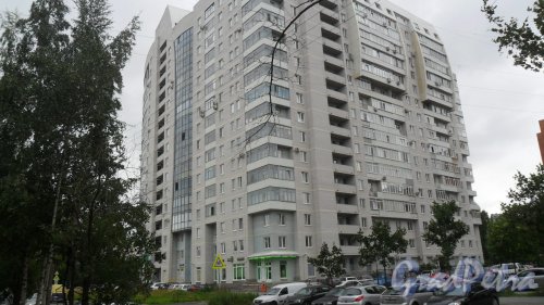 Улица Асафьева, дом 5, корпус 1. Жилой комплекс «Северная жемчужина». 17-этажный кирпично-монолитный дом 2006 года постройки. Фото 16 августа 2015 года.