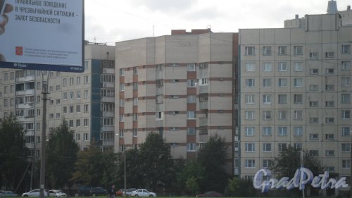 Ольховая улица, дом 12. 8-этажный кирпичный жилой дом-вставка 1988 года постройки. Фото 8 сентября 2015 года.