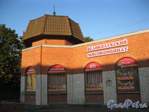 г. Ломоносов, Кронштадтская ул., дом 4. Фрагмент здания. Фото 11 сентября 2015 г.