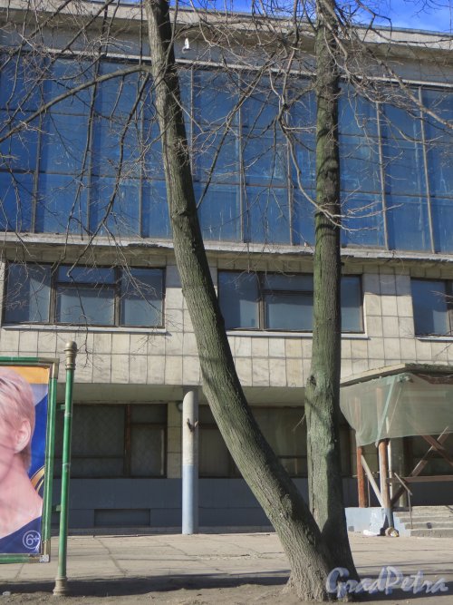 Улица Правды, дом 3, литера А. Фрагмент фасада здания. Фото 11 марта 2014 года.