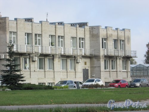Улица Академика Байкова, дом 2, литера А. Фрагмент фасада здания. Фото 13 октября 2015 года.
