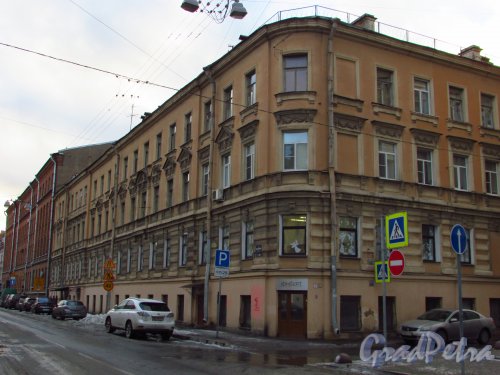 Улица Короленко, дом 10 / Артиллерийский переулок, дом 3. Фасад со стороны улицы Короленко. Фото 29 января 2016 года.