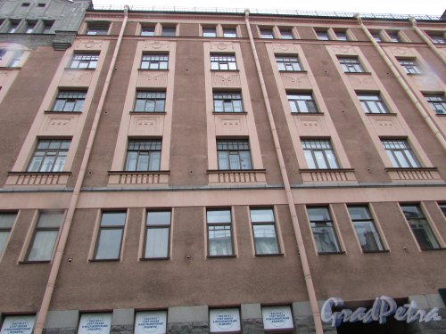 улица Профессора Попова, дом 31. Фрагмент фасада здания. Фото 11 февраля 2016 года.