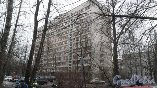 Дрезденская улица, дом 15. 12-этажный жилой дом серии ш-57338 1968 года постройки. 2 парадные, 156 квартир. Фото 11 февраля 2016 года.