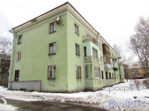 улица Крупской, дом 16, корпус 3, литера А. Торец жилого дома. Фото 16 февраля 2016 года.