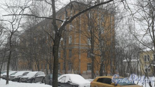 Гданьская улица, дом 16. 5-этажный жилой дом 1958 года постройки. 4 парадные, 45 квартир. Фото 27 февраля 2016 года.