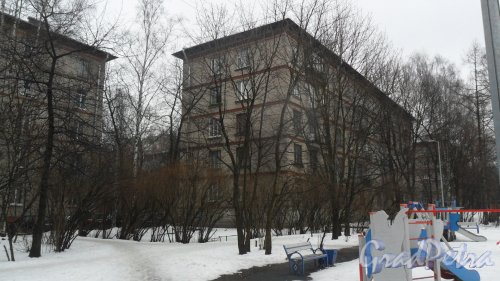 Улица Гданьская, дом 13. Вид дома со двора. Фото 6 марта 2016 года.