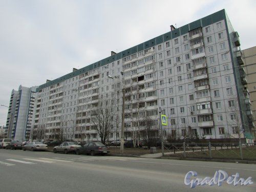 город Колпино, улица Анисимова, дом 10. Общий вид жилого дома. Фото 26 марта 2016 года.