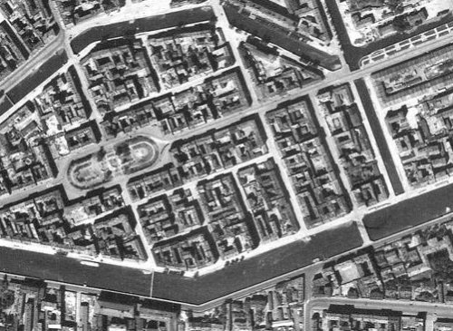 Улица Лабутина. Немецкий аэрофотоснимок 1942 года с расположением домов на улице Лабутина.