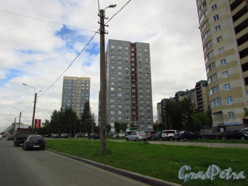 улица Маршала Казакова, дом 24, корп. 1. Общий вид жилого дома. Фото 9 июля 2016 года.