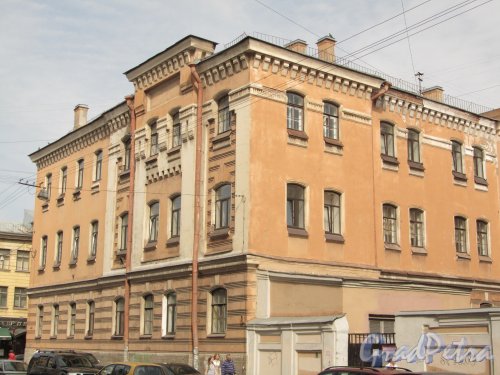 Дегтярная улица, дом 3. Левый флигель здания со стороны 3-й Советской улицы. Фото 22 мая 2012 года.