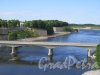 Нарвский мост Дружбы (эст. Narva Sõpruse sild — «Сыпрус») через реку Нарва в створе трассы Е20. фото июль 2015 г.