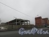 Железноводская улица, дом 3а, литера Ж. Вид на строительство нового здания со стороны Уральской улицы. Фото 27 января 2018 года.