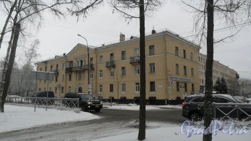 Красное Село, улица Гвардейская, дом 5. 3-этажный жилой дом 1952 года постройки. 3 парадные, 5 квартир, 45 комнат. Все квартиры в доме являются коммунальными. Фото 21 февраля 2017 года.