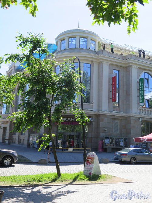 Александровский парк (улица), д. 4а, корп. 3а. Киноцентр «Великан Парк». Общий вид фасада. фото июль 2015 г.