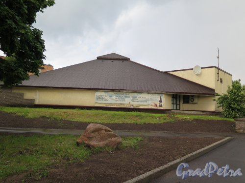 г. Сосновый бор, ул. Солнечная, д. 22а. Клуб «Пирамида», Задний фасад. фото июль 2015 е.