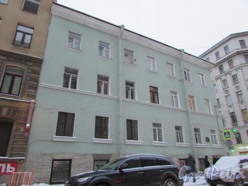 Боровая улица, дом 16 / Волоколамский переулок, дом 2. Фасад со стороны Боровой улицы. Фото 22 января 2018 года.