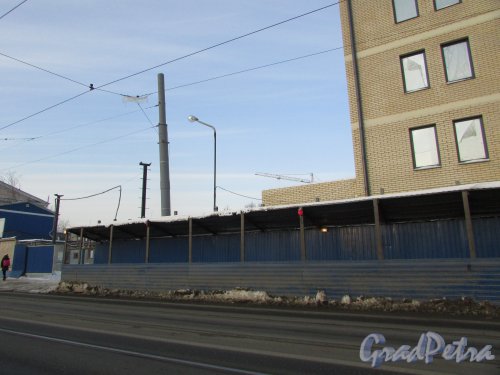 Расстанная улица, дом 12. Участок строительства жилого дома в составе ЖК «Новый Лиговский». Фото 15 февраля 2018 года.
